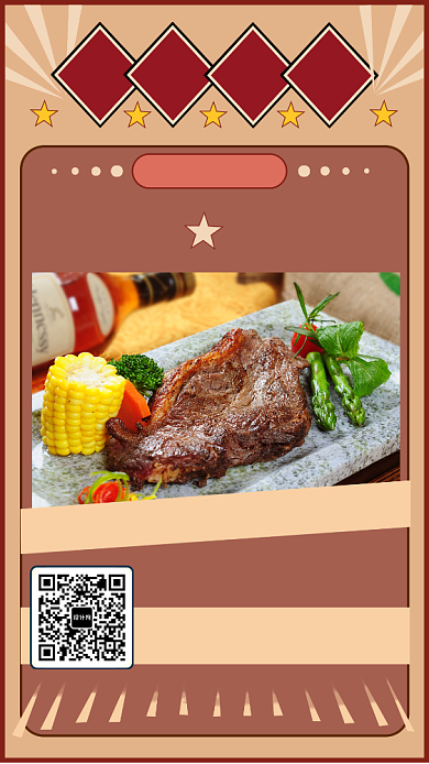 吃货推荐手机海报背景