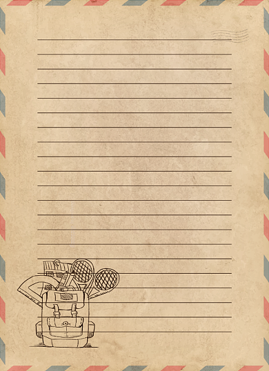 牛皮纸信纸写信仿古背景