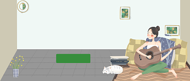 吉他培训 暑期招生公众号首图背景