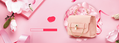 清新38女王节包包促销banner背景