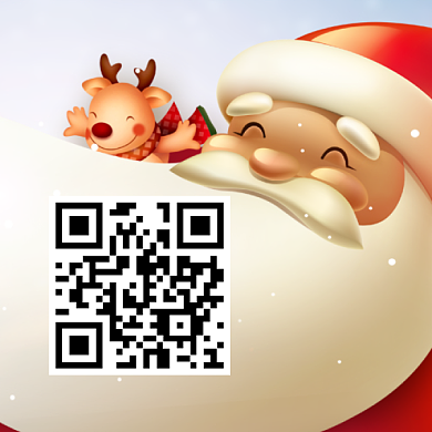 圣诞节二维码背景