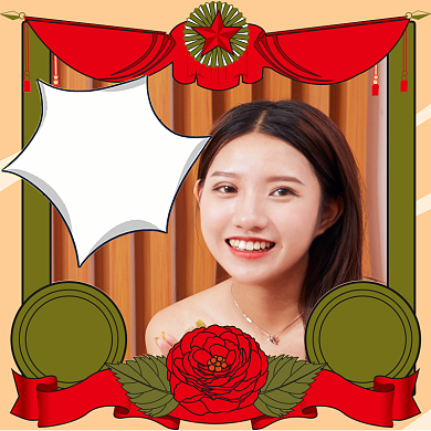 红色复古新年元旦跨年吃饭约吗头像淘宝直通车图片背景