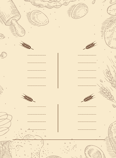 价目表菜单Meun面包创意印刷宣传单海报背景