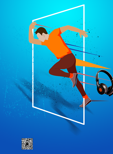 运动健身塑形美体宣传海报背景