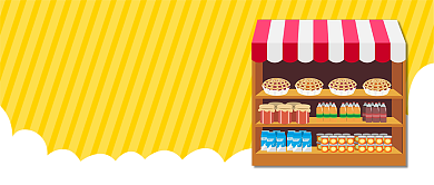 创意卡通美食快递微信公众号素材图片背景