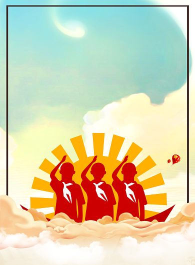 简约少年先锋队建队纪念日宣传海报背景