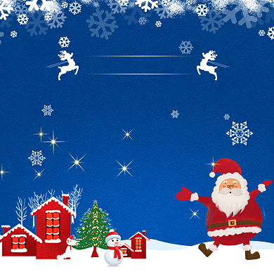 蓝色清新圣诞节商品促销主图图标背景