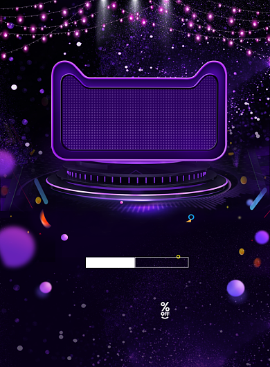 紫色大气双十二狂欢广告印刷海报模板背景