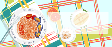 海鲜特价满减优惠公众号首图背景