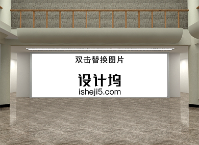 室内场景广告牌样机背景