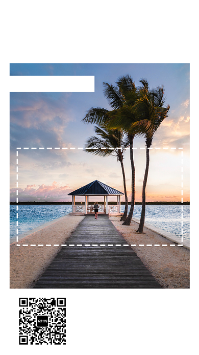 蓝色简约旅游景点宣传手机海报背景