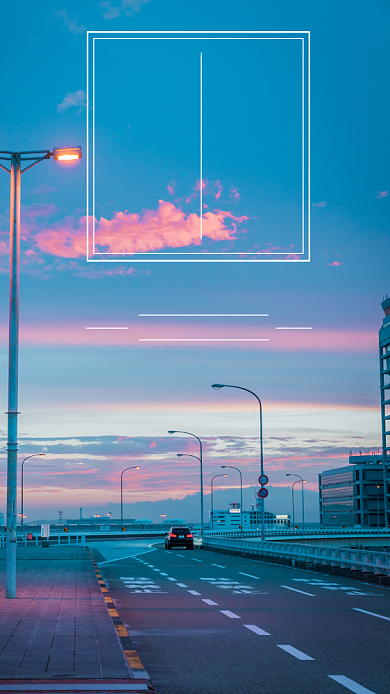 蓝色梦想在远方手机海报背景