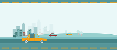 手绘简笔画道路安全警示广告微信公众号素材图片背景