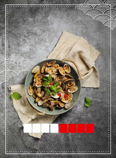 美味花甲创意印刷海报背景