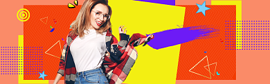 清新简约双十二女装优惠banner背景