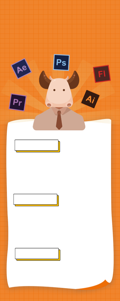 黄色简约招聘牛人企业招聘设计长图手机海报背景