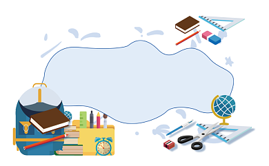 蓝色创意卡通教育名片背景