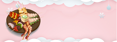 简约店铺餐饮美食Banner背景