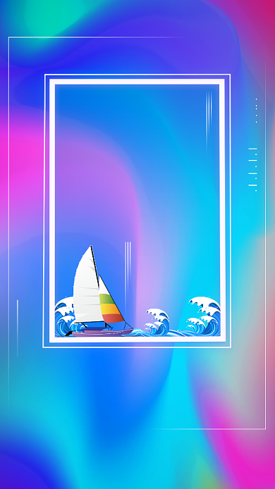 创意渐变企业文化手机海报背景