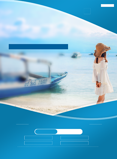 简约海岛旅行旅游促销宣传海报背景