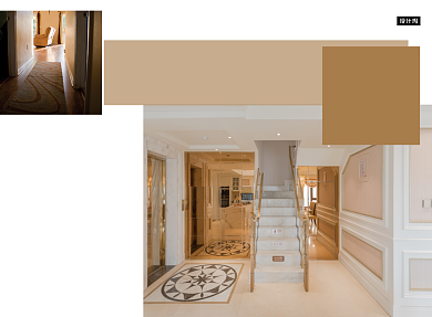 奢华大气简约欧式家居三折页模板背景