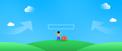 出游装备特惠蓝色简约新媒体配图背景