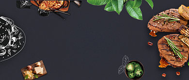 创意美味西餐牛排微信公众号素材图片背景