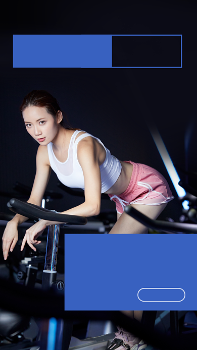 简约摄影风运动健身俱乐部宣传手机海报背景