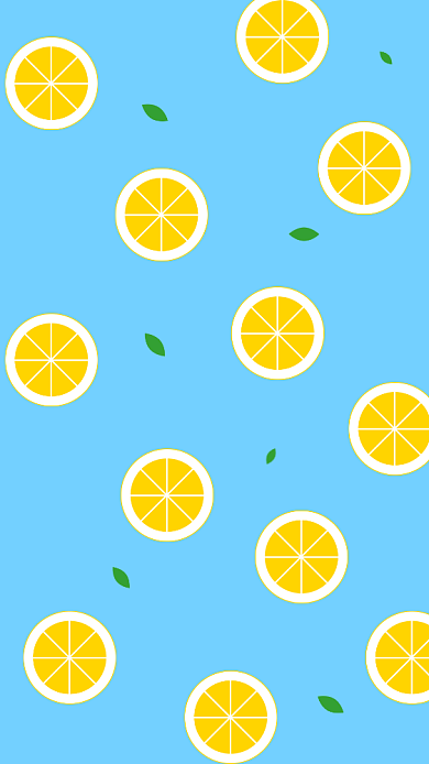 清爽柠檬手机壁纸海报背景