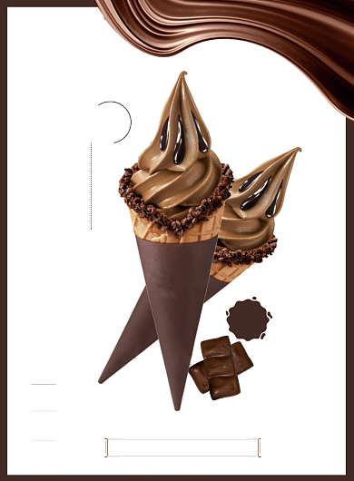 黑巧克力冰淇淋海报背景
