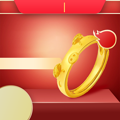 红色年货节首饰手镯优惠直通车背景