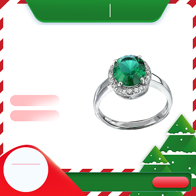 绿色红色圣诞季珠宝首饰直通车背景