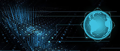 未来网络蓝黑科技感新媒体配图背景