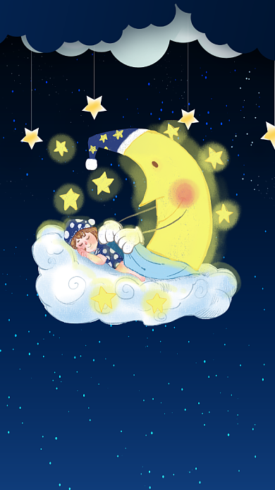 3月21日世界睡眠日手机海报背景