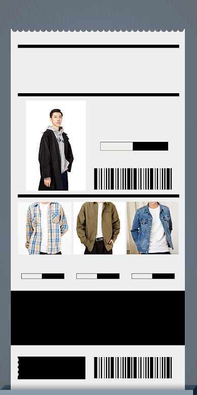 创意设计便签男装淘宝电商商品关联图背景
