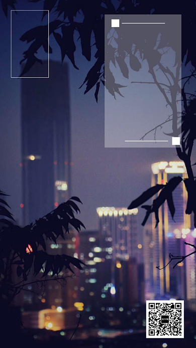 晚安祝福日签手机海报背景