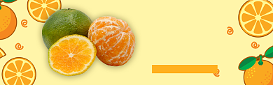 橘色水果橘子熟了上市促销banner背景