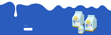 蓝白天然进口牛奶食品饮料banner背景