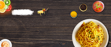 培根龙虾意面满减美食公众号首图背景