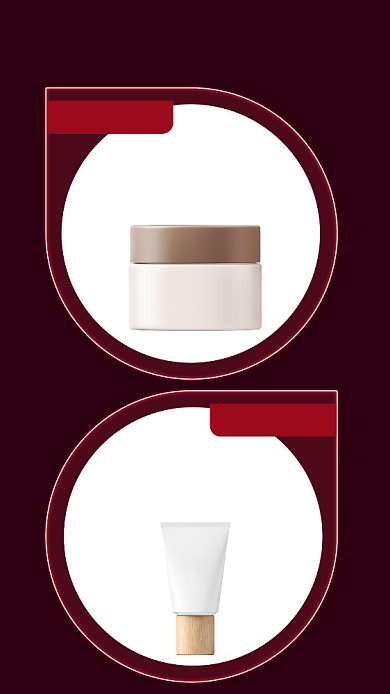 深红色护肤新品手机海报背景