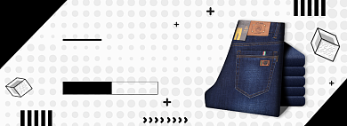 淘宝时尚男裤banner背景