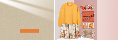 清新女士套装促销banner背景