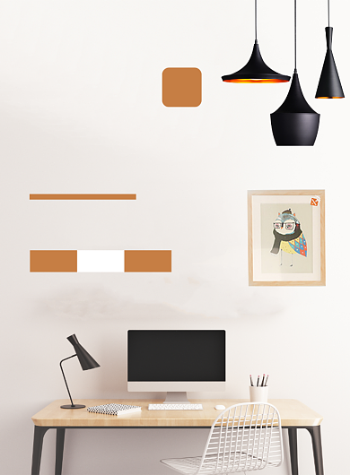 白色简约家居印刷海报背景