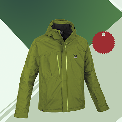 绿色女士冲锋衣上衣直通车背景