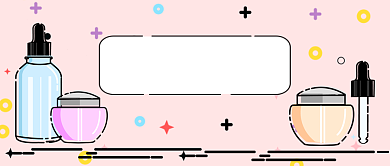几何简约美妆测评公众首图背景
