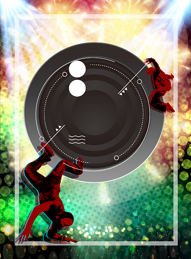 炫酷舞蹈社海报模板背景