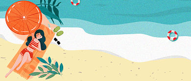 平面卡通国庆旅游清新广告微信公众号素材图片背景