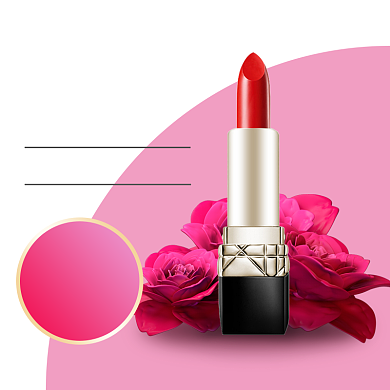 粉色红色美妆口红优雅浪漫直通车背景