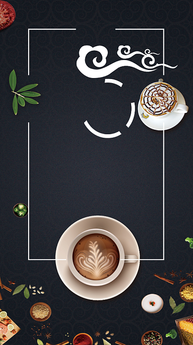 特色美食咖啡海报背景