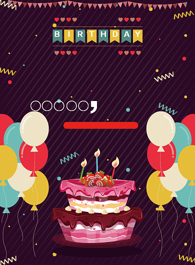 生日祝福活动促销印刷海报背景